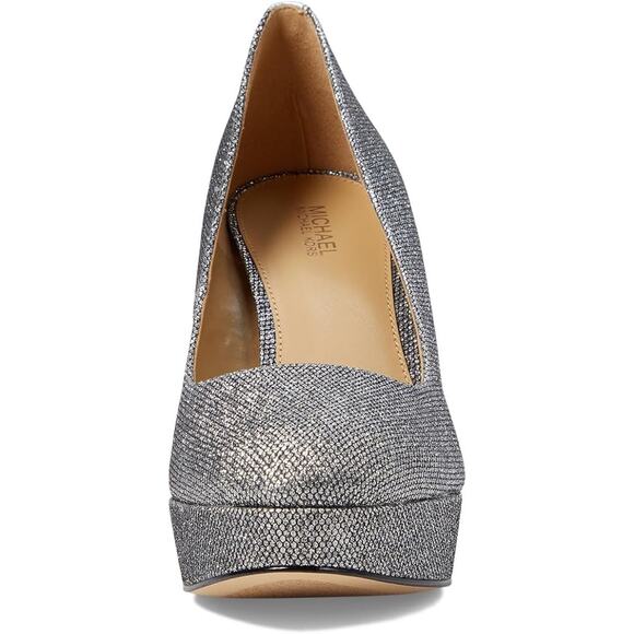 MICHAEL Michael Kors Chantal Platform Pump Heel Pointed Toe Silver Size 7M NWB - Picture 3 of 12